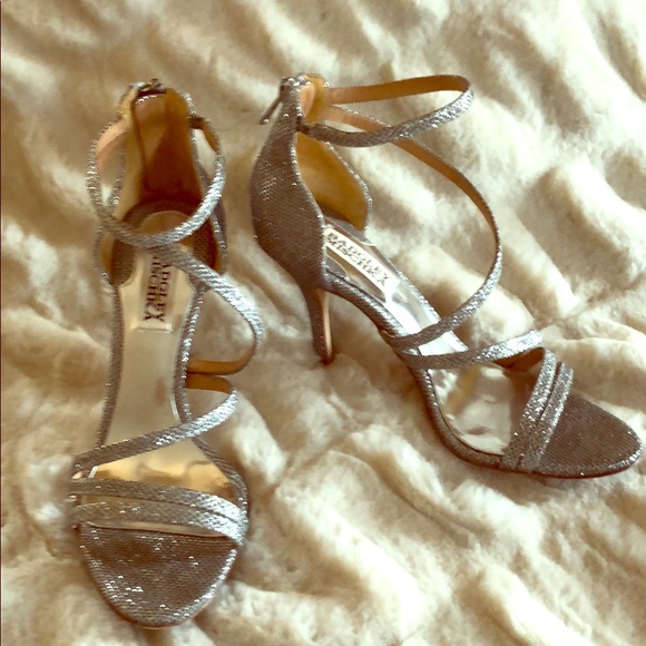 Badgley Mischka Shoes - Badgley Mischka Silver Dress Sandals Size 6.5